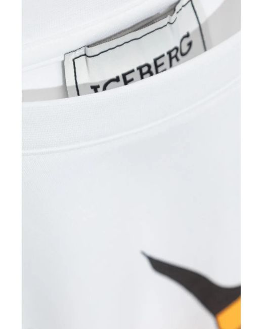 Iceberg White X Garfield Graphic-Print T-Shirt for men