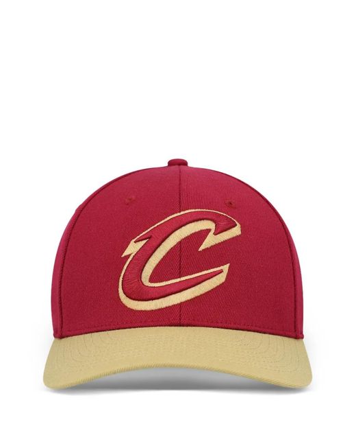 Mitchell & Ness Red Nba Cleveland Cavaliers Team Stretch Snapback Cap for men