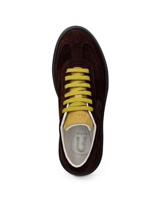 Furla Black Hype Logo-Patch Suede Sneakers