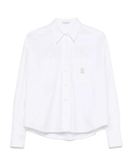 Brunello Cucinelli White Cotton Shirt