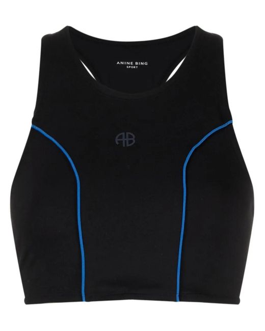 Anine Bing Black Bria Racer Back Top