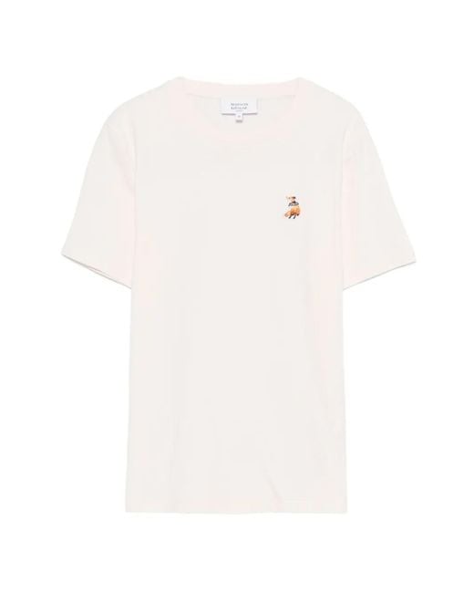 Maison Kitsuné White Dreaming Fox Regular Tee-Shirt