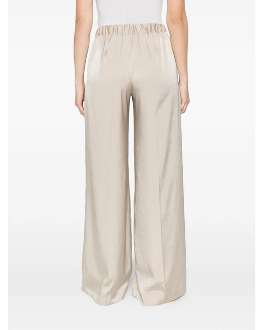 P.A.R.O.S.H. White Elasticated-Waist Palazzo Pants