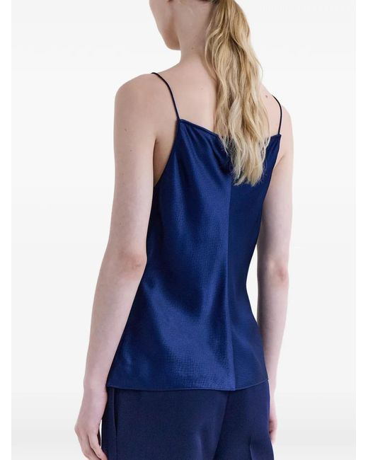 FFORME Blue Irma Cowl-Neck Tank Top