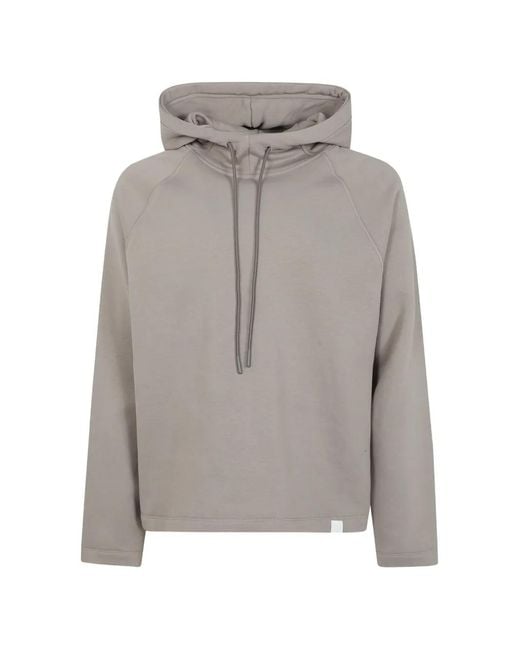 Woc Gray Raglan-Sleeve Drawstring Hoodie for men
