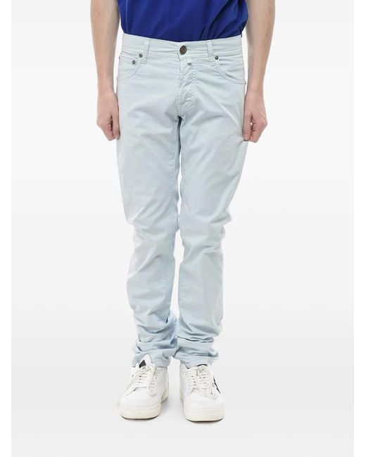 Corneliani Blue Id Embroidered Jeans for men