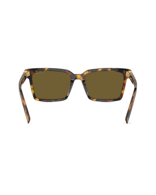 Miu Miu Brown Tortoiseshell-Effect Square-Frame Sunglasses