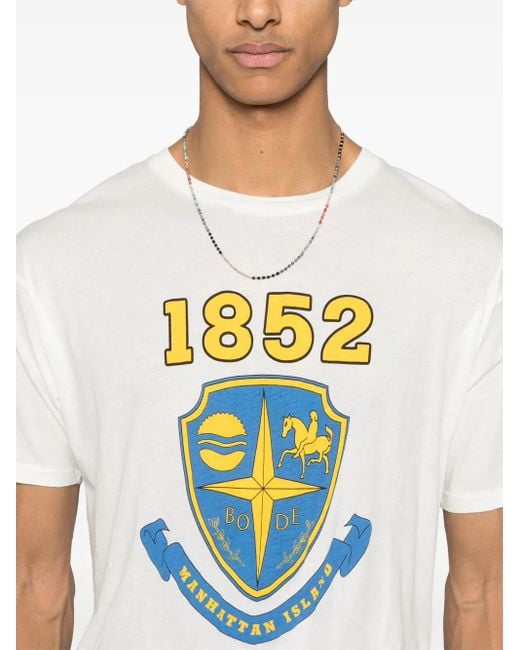 Bode White Crest T-Shirt for men