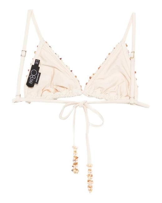 PATBO Natural Beaded Bikini Top