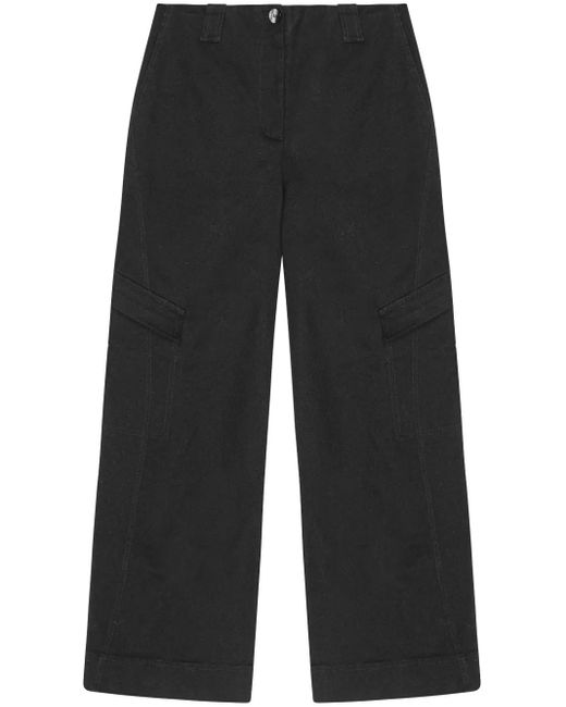 Ganni Black Wide-Leg Trousers