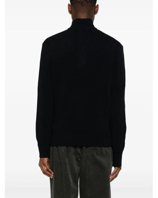 Lacoste Black Pullover Mezza Zip for men