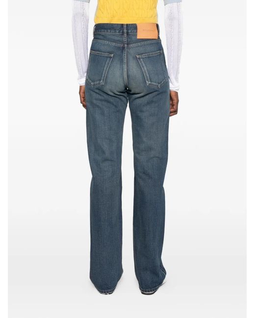 J.W. Anderson Blue Distressed-Effect Patchwork Jeans