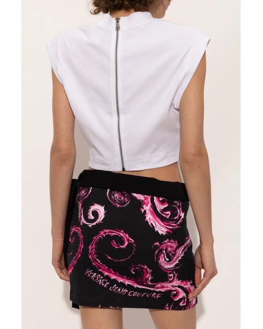 Versace Jeans Couture White Sleeveless Top