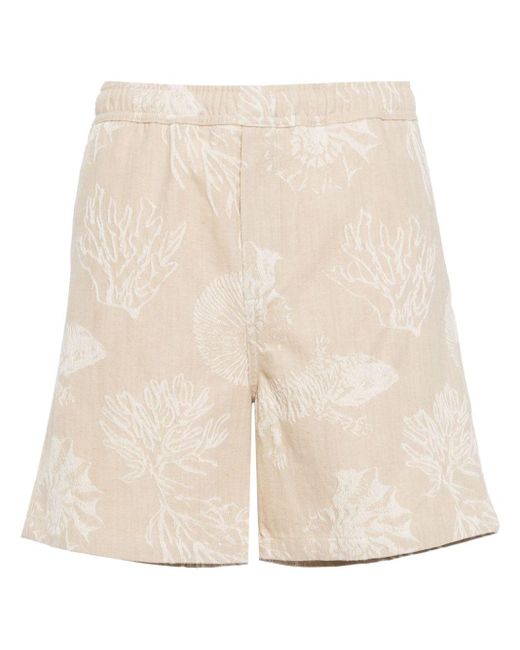 Samsøe & Samsøe Natural Sajabari Patterned-jacquard Shorts for men