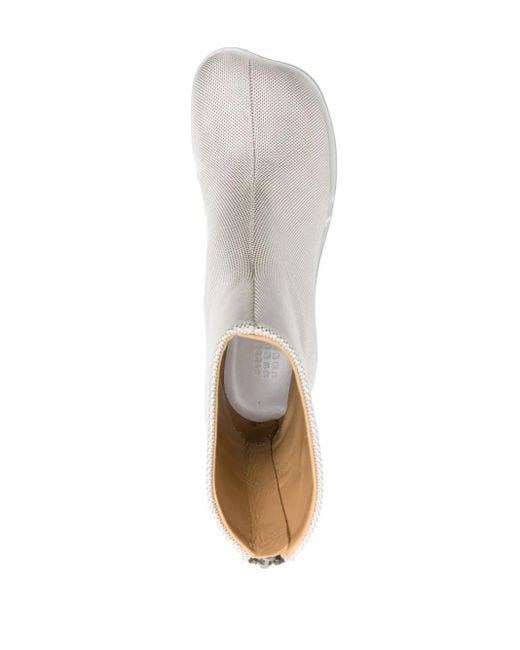 MM6 by Maison Margiela White Anatomic Ankle Boots