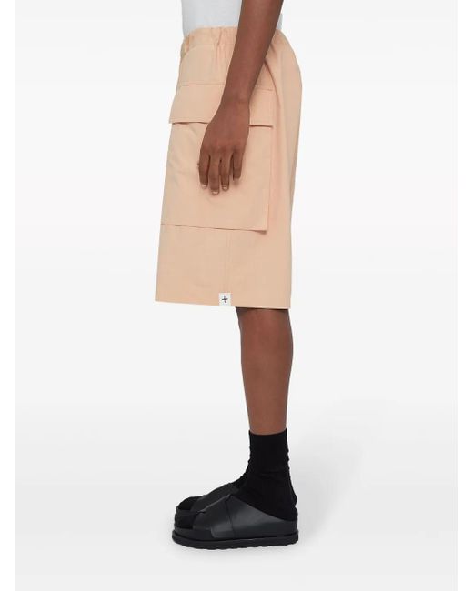 Jil Sander Natural Shorts With Large Side Patch Pockets for men
