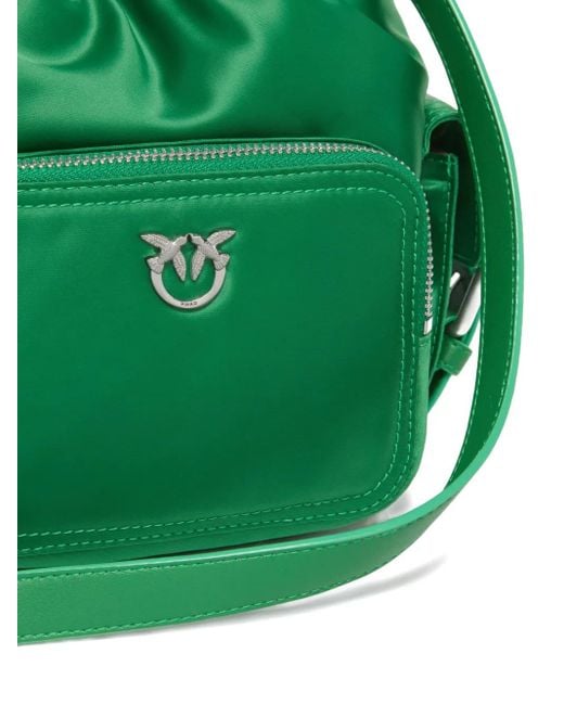 Pinko ドローストリング バケットバッグ Green
