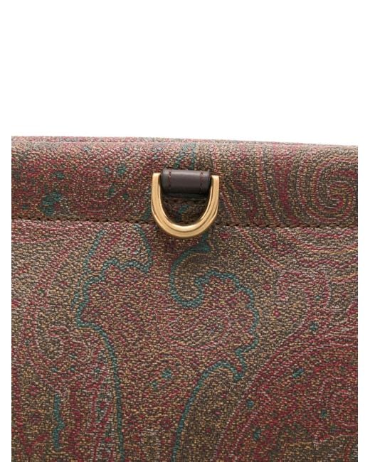 Etro Brown Schultertasche mit Paisleymuster
