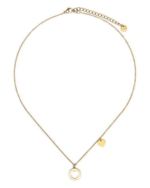 BLAKLACE Metallic Heart-Pendant Necklace