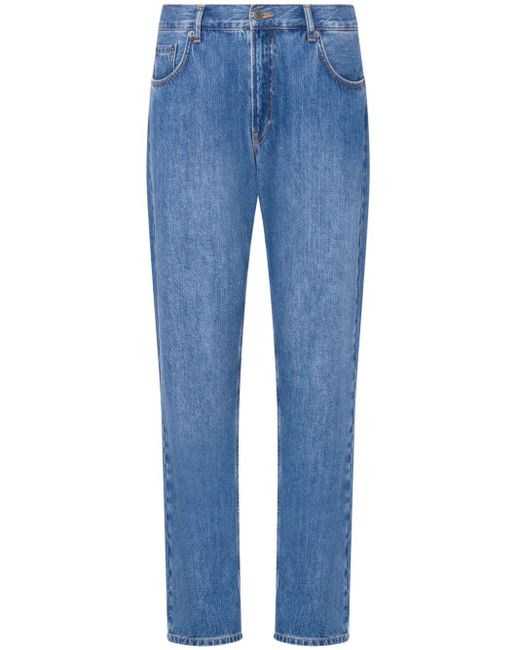 Moschino Halbhohe Straight-Leg-Jeans in Blue für Herren