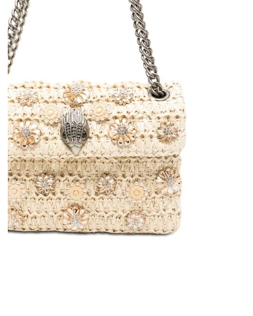 Kurt Geiger Natural Mini Sac Porté Épaule Kensington À Ornement En Cristal