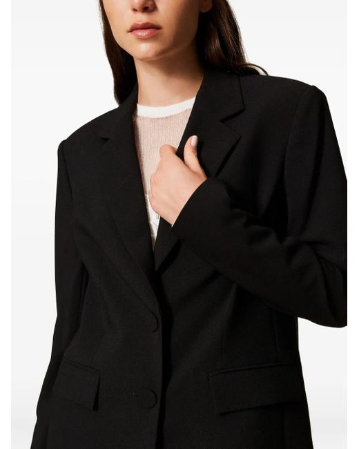 Twinset Black Single-Breasted Blazer