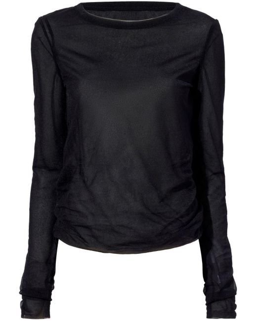 Proenza Schouler Black Dara Long-sleeve Jersey T-shirt