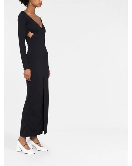 Courreges Jurk Met Uitgesneden Detail in het Black