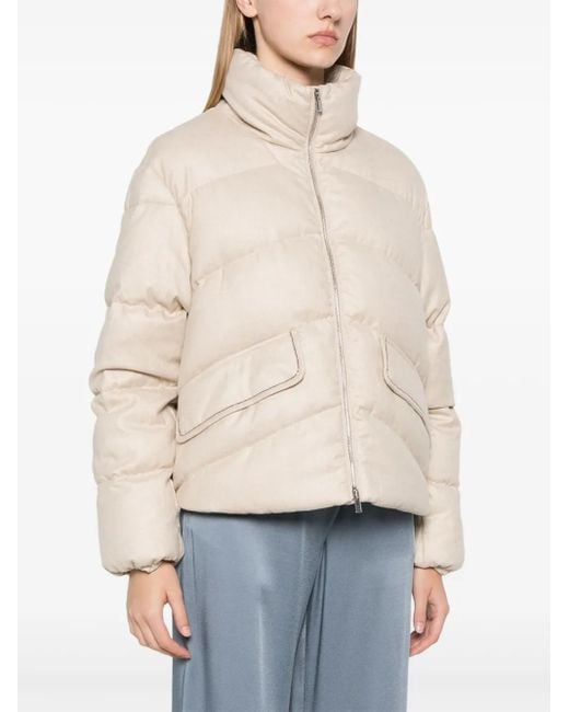 Peserico Natural Quilted Puffer Jacket
