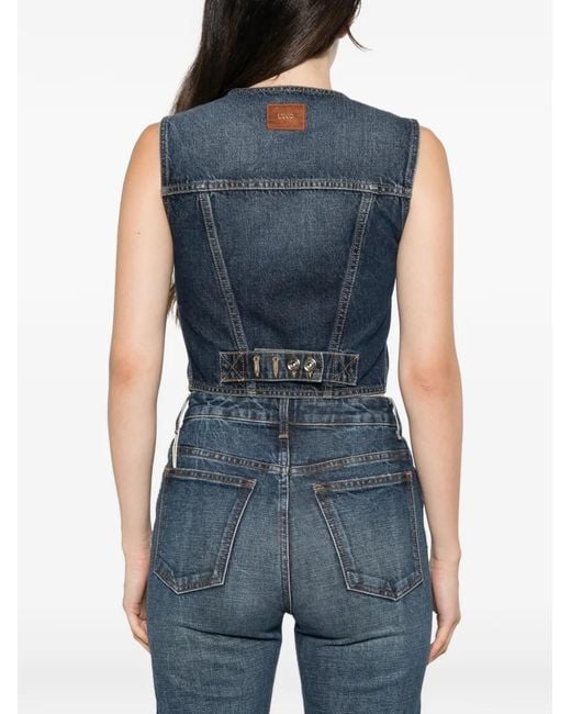 Liu Jo Blue X Elodie Sleeveless Denim Jacket