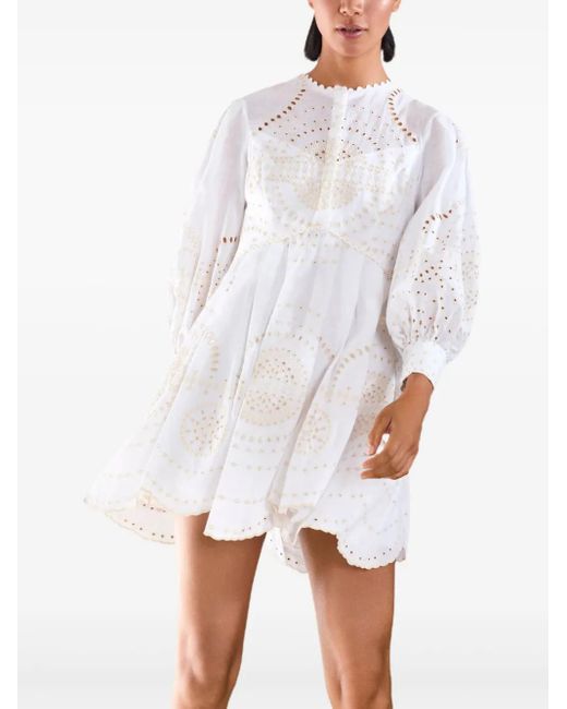 Charo Ruiz White Ashai Mini Dress