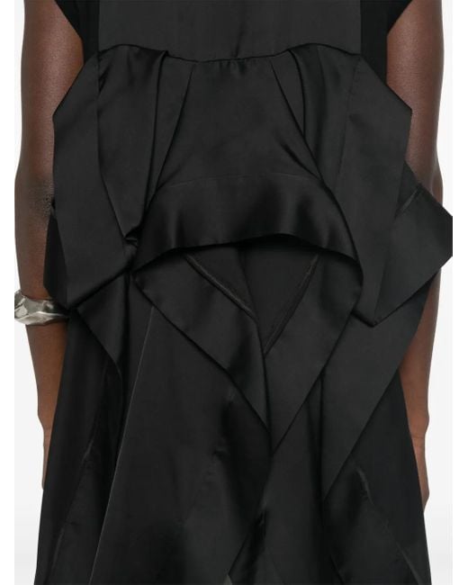 Sacai Black Layer-Detail Mini Dress