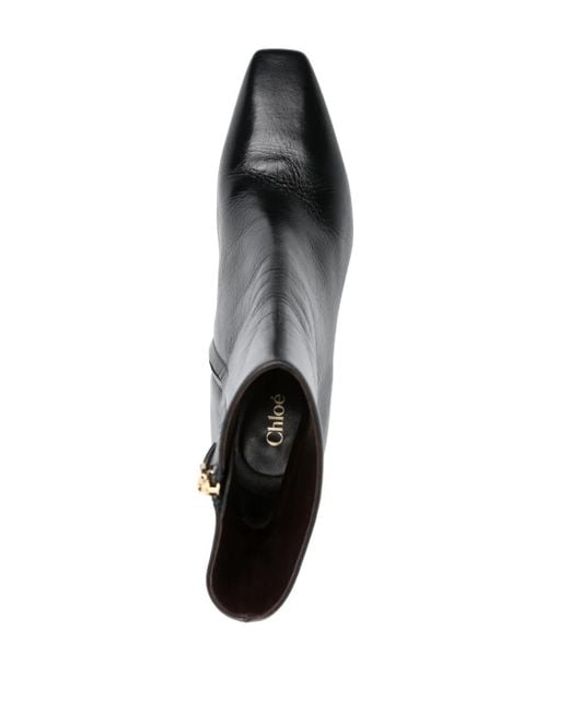 Chloé Black 85Mm Georgia Ankle Boots