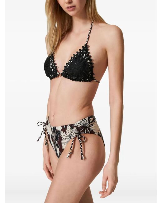 Twinset Black Triangle Bikini Top