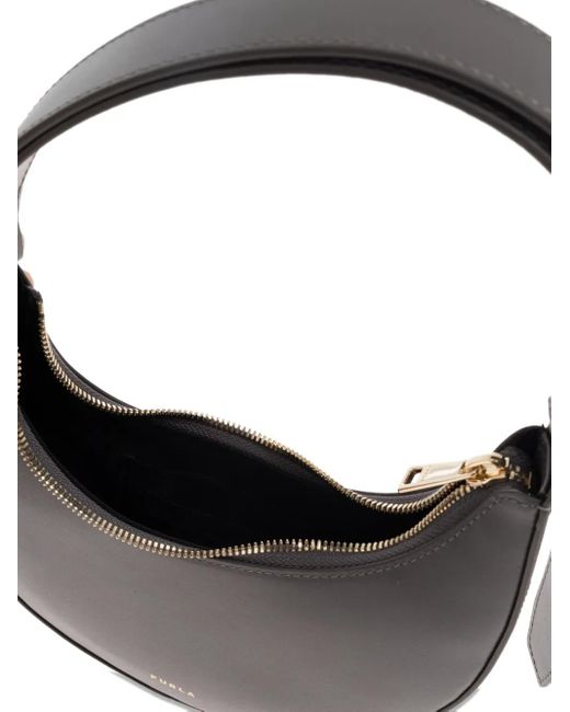 Furla Gray Crescent Top-Handle Bag