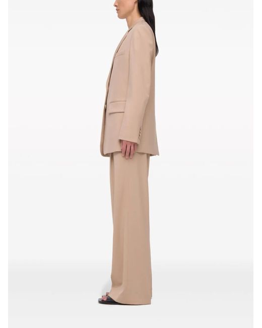 Another Tomorrow Natural Single-Breasted Blazer