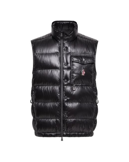 Moncler Black Logo-Patch Padded Vest