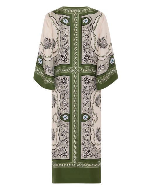 LaDoubleJ Green The Kaftan Midi Dress