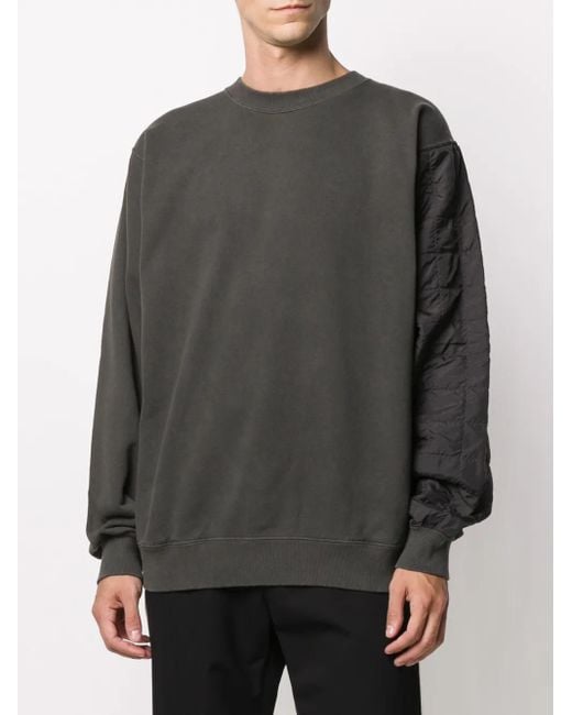 Ambush Black Quilted Back Sweatshirt for men