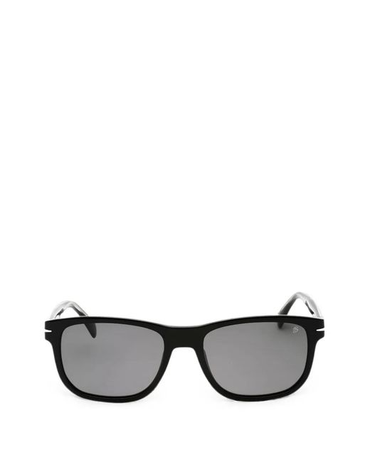 David Beckham Black Square-Frame Sunglasses for men