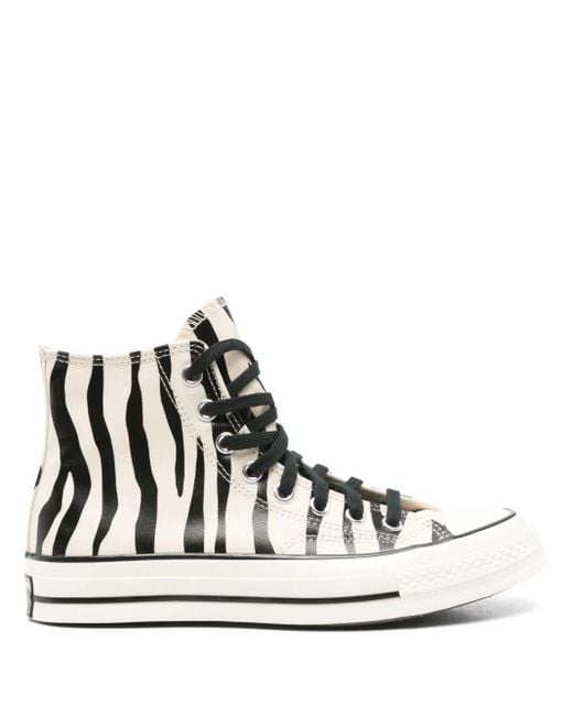 Converse White Chuck Taylor Zebra Sneakers