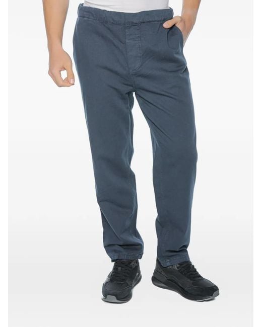 Ecoalf Blue Gina Elasticated-Waist Trousers for men