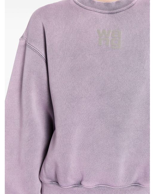 Alexander Wang Purple Essential Frottee-Sweatshirt