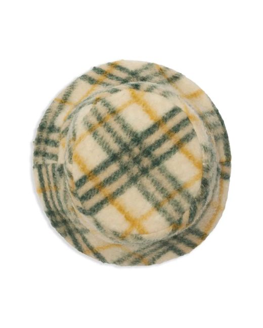 Burberry Natural Reversible Check Fleece Bucket Hat for men