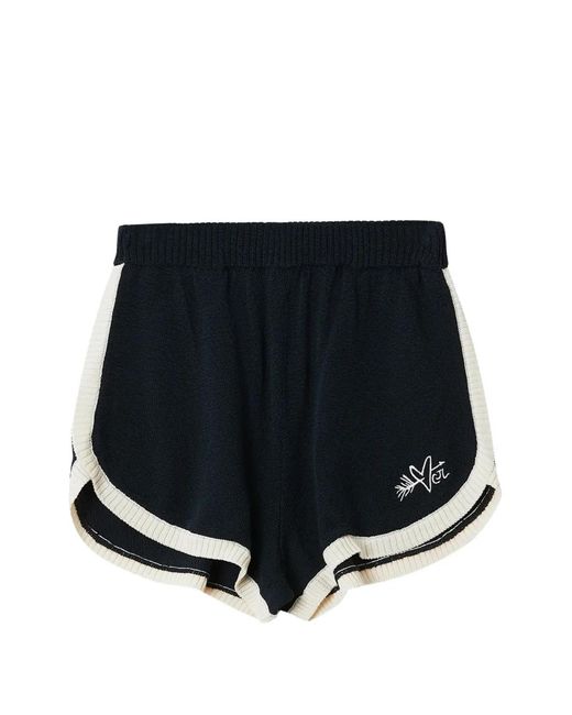 Charles Jeffrey Black Sporty Embroidered-Logo Shorts