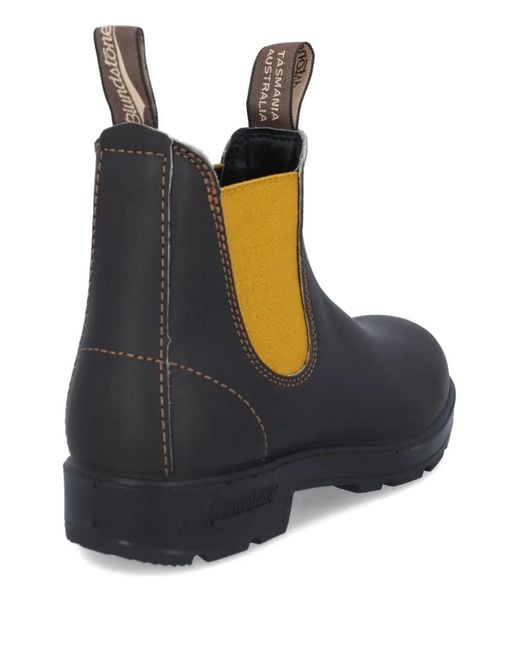 Blundstone Black Leather Elastic-Panel Boots