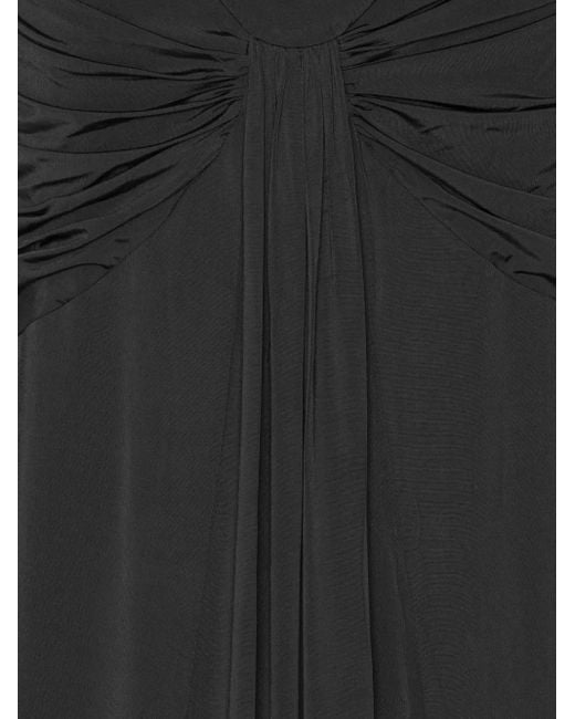 ROTATE BIRGER CHRISTENSEN Black Maxi Asymmetric Dress