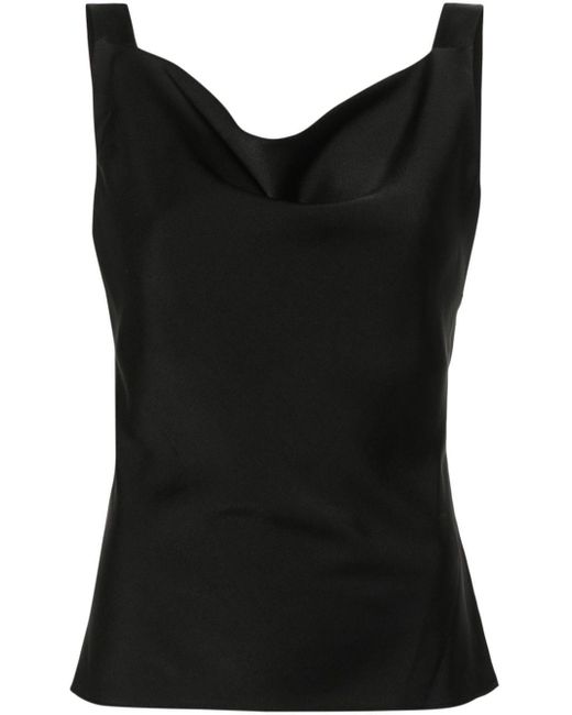 Cowl-neck top di DKNY in Black