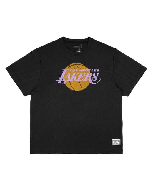 Purple Brand Black La Lakers Mesh T-Shirt for men
