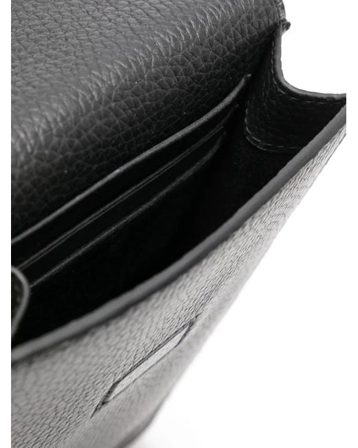 Bally Black Stripe Appliqué Logo Stamp Shoulder Bag for men